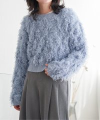 VENCE　EXCHANGE/リボンヤーンショート丈ニット/506590393