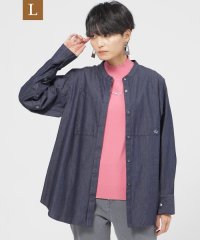 エヴェックス バイ クリツィア　Lサイズ/【L】【カタログ掲載品】【ウォッシャブル】ライトデニムバンドカラーブラウス/506864918