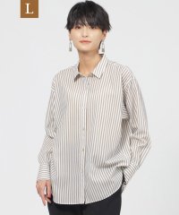 エヴェックス バイ クリツィア　Lサイズ/【L】【カタログ掲載品】【ウォッシャブル】コットンライクストライプシャツブラウス/506864919