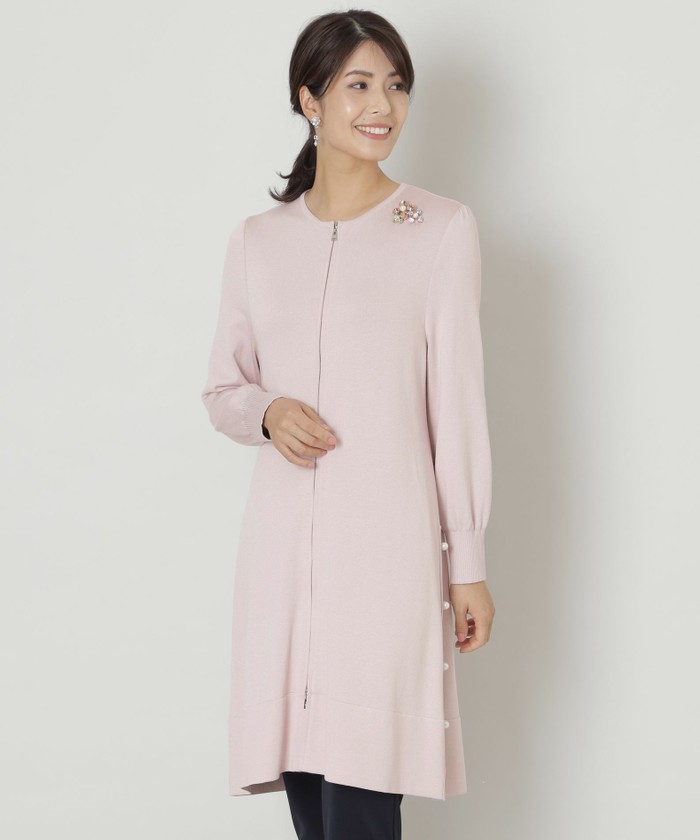 【新品未使用】タグ付き　TO BE CHIC ロングカーディガン　XL タグ付き未使用品】TO BE CHIC 長袖ロングニットカーディガン 40