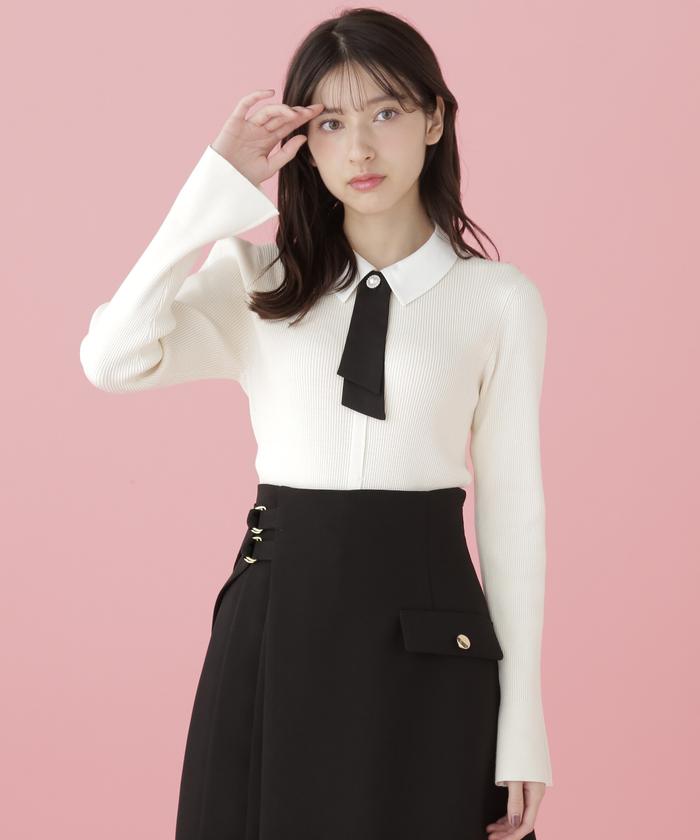 楽天市場】【SALE／37%OFF】ショルダーリボンジレセットアップ