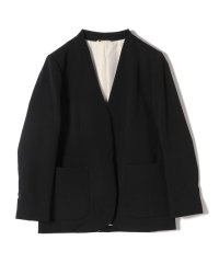 SHIPS WOMEN/SHIPS Primary Navy Label: セミ フォーマル 梳毛 カラーレス ジャケット（セットアップ対応）/506877439