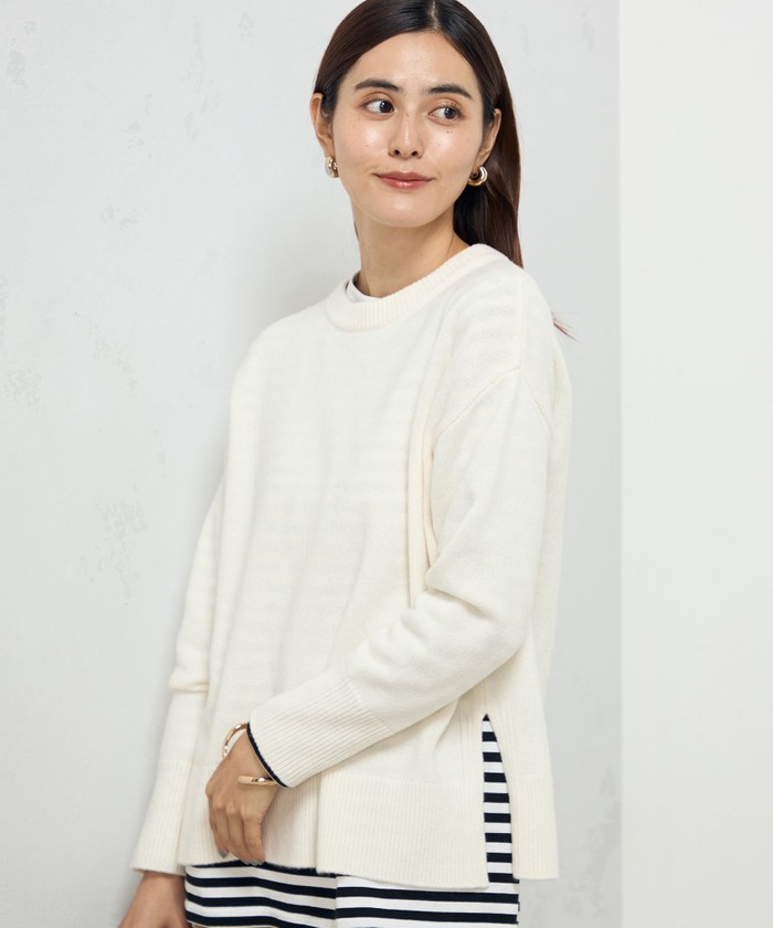 セール 20%OFF】紡毛クルーネックプルオーバーニット(506867096