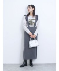 Samansa Mos2 blue/サス付ナロースカート/506879407