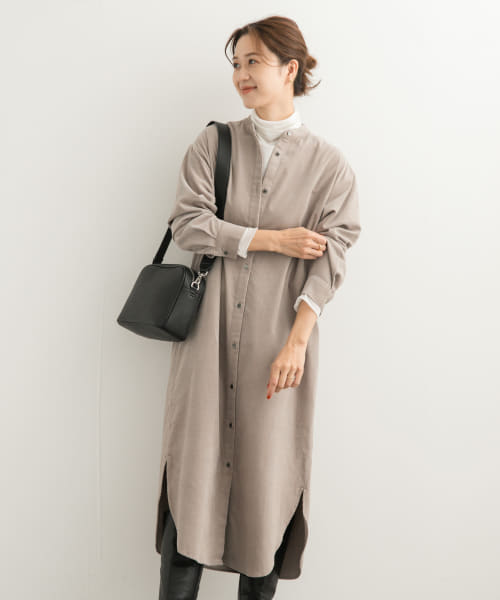 定期入れの セール 50%OFF】『UR TECH』コーデュロイシャツワンピース トップス