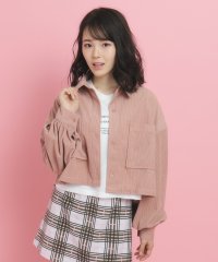 PINK-latte/【カラー追加/セットアイテム】ショート丈シャツブルゾン/506879901