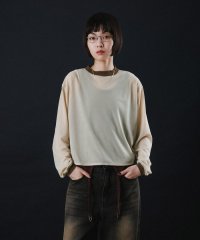 M TO R/SHEER RINGER CROPPED LONG SREEVE/506880082