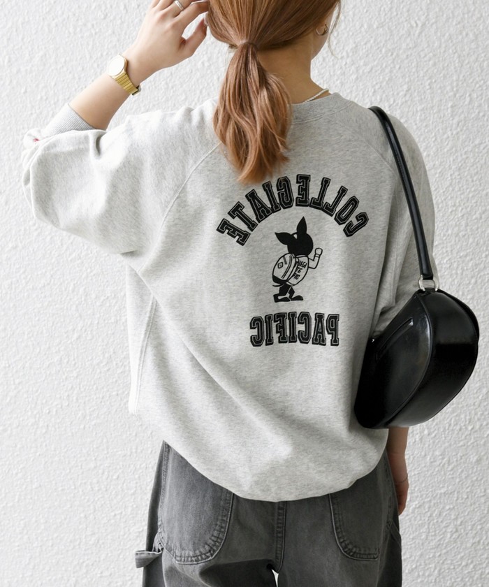 SHIPS any別注Collegiate Pacific プリント&刺繍T SHIPS any別注】Collegiate Pacific: プリント＆刺繍 スウェット