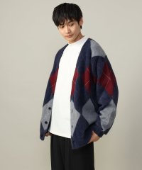 a.v.v (MEN)/【肌触りなめらか】アーガイル柄シャギーニットカーディガン(厚手）/506805414