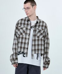 M TO R/CROPPED CHECK SHIRTS/506880081