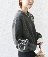 SHIPS WOMEN/【WEB限定】〈手洗い可能〉ジャカード フラワー ニット プルオーバー/506881057