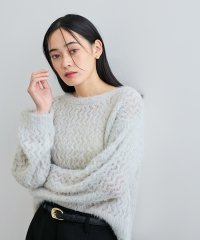 VIS/キラッと華やか！透かし柄シャギーニットプルオーバー/506881667