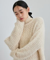 VIS/キラッと華やか！透かし柄シャギーニットプルオーバー/506881667