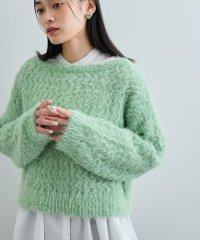 VIS/キラッと華やか！透かし柄シャギーニットプルオーバー/506881667