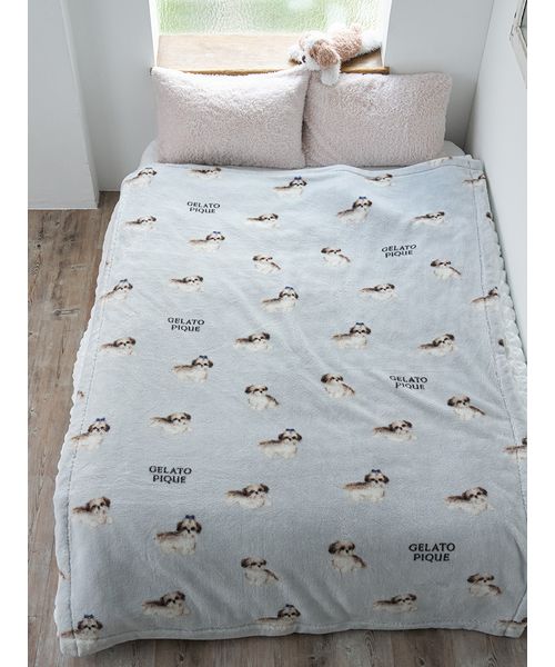 新品未使用】ジェラートピケ 【Sleep】ラビット柄 プリント毛布 新品未使用】ジェラートピケ 【Sleep】ラビット柄 プリント毛布