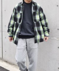 SHIPS any MEN/【SHIPS any別注】sports wear: オーバーサイズ フランネル パターン プリント シャツ◇/506882179