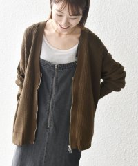 SHIPS any MEN/SHIPS any:〈手洗い可能〉畦編み ドライバーズ Vネック ショート ジップ カーディガン◇/506882191