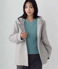 COMME CA ISM /２ＷＡＹ　ポリエステルレーヨン　ジャージー　デタッチャブルフーデットショートコート/506865933