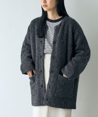 coen/【着疲れしにくい大人上品ニットアウター】ブークレプレーティングアウターカーディガン（WEB限定カラー）/506883065