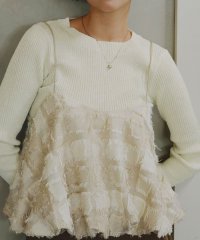 titivate/ラメクルーネックプルオーバー/506883307