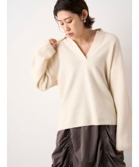 emmi atelier/ウールカシミヤスキッパーニットプルオーバー/506883647