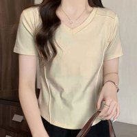Amulet/アミュレット Amulet プレス加工デザインTシャツ レディース 10代 20代 30代 韓国ファッション 夏 カジュアル 可愛い おしゃれ シンプル 白 黒/506885053