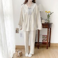 Amulet/アミュレット Amulet リボン付きルームウェア レディース 10代 20代 30代 韓国ファッション 春 秋 大人 カジュアル 可愛い おしゃれ パジャマ /506885071