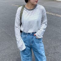 CRB/シーアールビー CRB スラブボーダーロンT/506885194