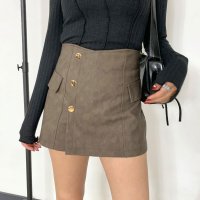 non-hedge/ノンヘッジ non－hedge 合成皮革ボタン巻きスカート/506885237
