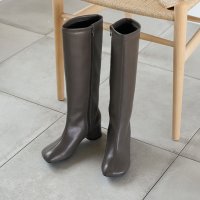 I NEED MORE SHOES/アイニードモアシューズ I NEED MORE SHOES OBLIQUE TOE CHUNKY HEEL LONG BOOTS 【22b015】/506885940