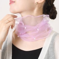 REAL STYLE/リアルスタイル REAL STYLE ネックカバー 夏用 UV つけ襟 付け衿 フェイクパール 真珠 おしゃれ 紫外線対策 日焼け タートルネック 薄手 シアー/506886943