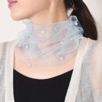 REAL STYLE/リアルスタイル REAL STYLE ネックカバー 夏用 UV つけ襟 付け衿 フェイクパール 真珠 おしゃれ 紫外線対策 日焼け タートルネック 薄手 シアー/506886943