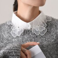 REAL STYLE/リアルスタイル REAL STYLE つけ襟 レディース 薄手 シャツ ブラウス シースルー シアー 付け襟 春夏 付け衿 可愛い かわいい 上品 おしゃれ き/506886946