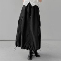 REAL STYLE/リアルスタイル REAL STYLE スカート レディース カーゴ ロング マキシ 夏 秋 ゆったり ウエストゴム シンプル 可愛い おしゃれ アウトドア ナイ/506887074