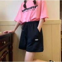 And Kawaii/アンドカワイイ And Kawaii ショートパンツ スポーツパンツ ハイウエスト ゆったり カジュアルワイドレッグパンツ/506887098