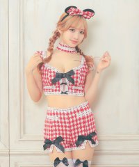 Tika/ティカ Tika ハロウィン へそ出しツイードチェックリボンガーリーネズミアニマル [4点セット] 【返品不可商品】/506887440