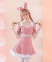 Tika/ティカ Tika ハロウィン へそ出しふわふわフェザー付きフレアスカートガーリーペアバニー [3点セット]【返品不可商品】/506887452