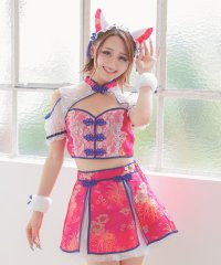 Tika/ティカ Tika ハロウィン バストカットチャイナへそ出しシフォンフレアスカートガーリーペア猫アニマル [7点セット] 【返品不可商品】/506887470