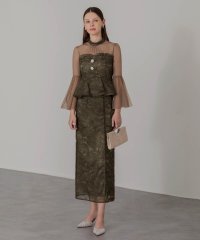 Leja/レジャ Leja スパンコール刺繍ビジューボタンフレアスリーブセットアップドレス美脚効果結婚式 パーティードレス 成人式 20代 30代 40代/506887511