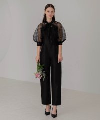 Leja/レジャ Leja ドット柄スパンコールパフスリーブボレロオールインワンドレス美脚効果結婚式 パーティードレス 成人式 20代 30代 40代/506887514