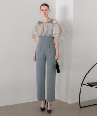 Leja/レジャ Leja 3wayティアードフリルオールインワンパンツドレス美脚効果結婚式 パーティードレス 成人式 20代 30代 40代/506887515