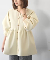 ELFRANK/エルフランク ELFRANK ランタンスリーブペプラムニットカーディガン/506887571