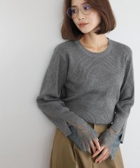 ELFRANK/エルフランク ELFRANK 袖口レースリブニットプルオーバー/506887598