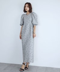 ELFRANK/エルフランク ELFRANK ドットジャガードロングコクーンワンピース【洗える】/506887601