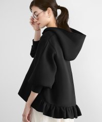 ELFRANK/エルフランク ELFRANK 裾フリルダンボールニットジップアップパーカー/506887626