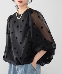 ELFRANK/エルフランク ELFRANK ドットシアーバルーンブラウス【洗える】/506887627