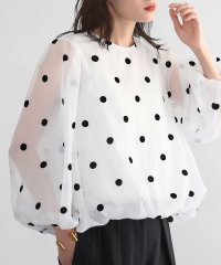 ELFRANK/エルフランク ELFRANK ドットシアーバルーンブラウス【洗える】/506887627