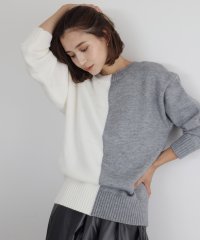 ELFRANK/エルフランク ELFRANK 前後2WAYバイカラーニットカーディガン/506887637