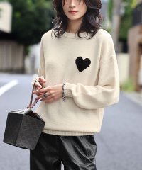 ELFRANK/エルフランク ELFRANK ハート刺繍ニットプルオーバー/506887641