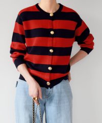 ELFRANK/エルフランク ELFRANK ボーダーニットカーディガン/506887642